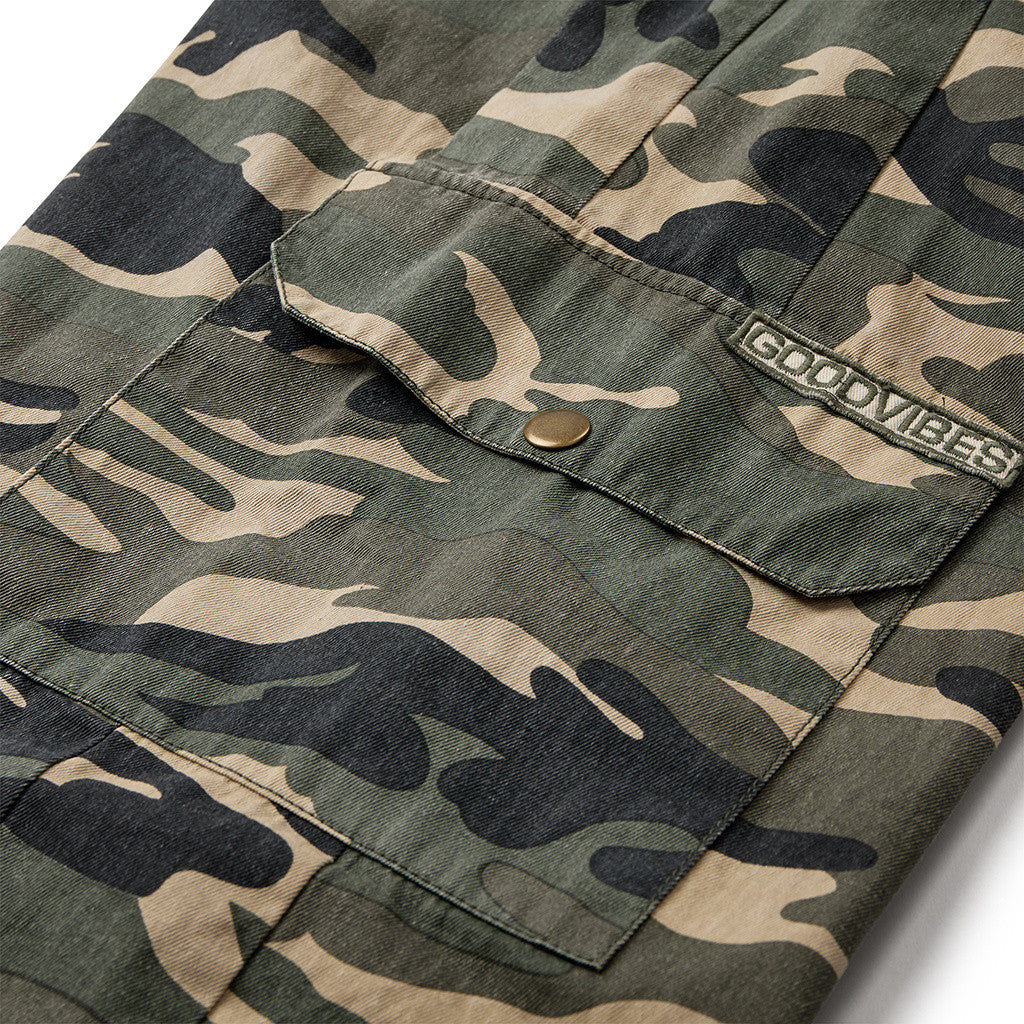DEPECHE - PACY CAMO BARREL BUKSER KHAKI