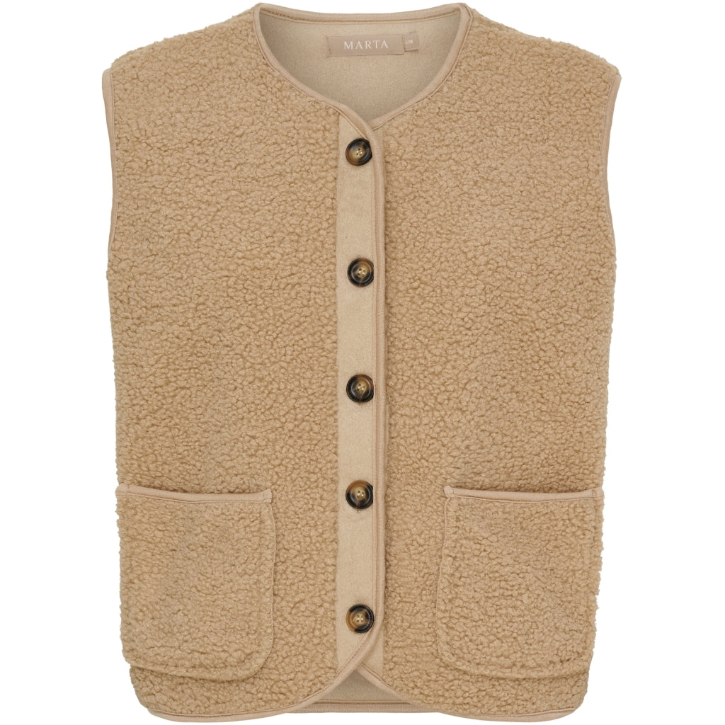 MARTA - EMMIE PLYS VEST CAMEL