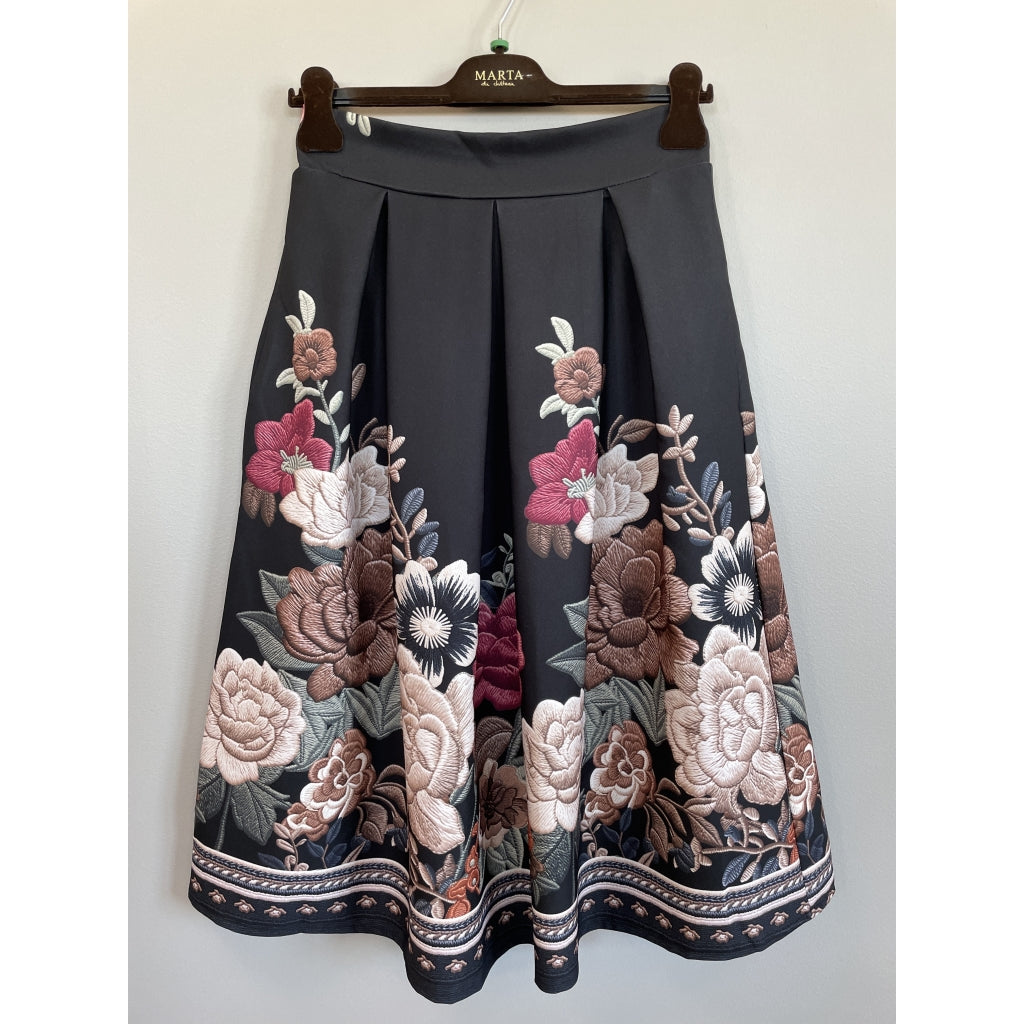 MARTA - TARELLA NEDERDEL BLACK FLOWER