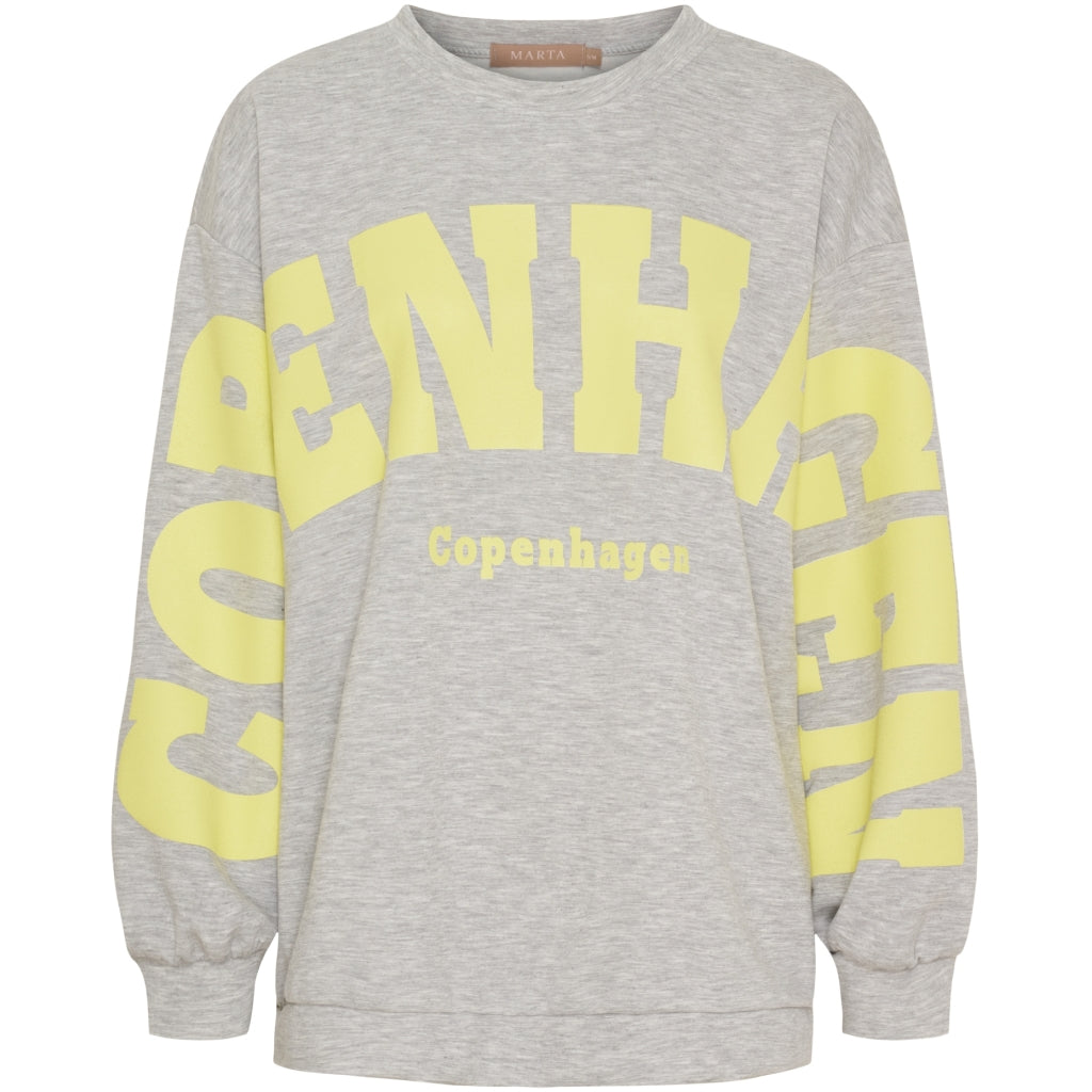 MARTA - HIBISCUS SWEAT GREY/YELLOW