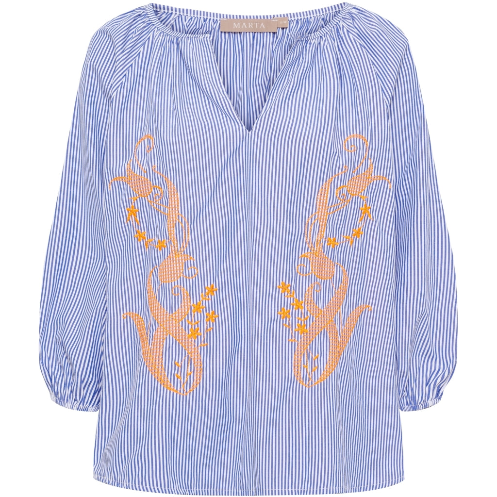 MARTA - BROOKE BLUSE JEANS STRIPE
