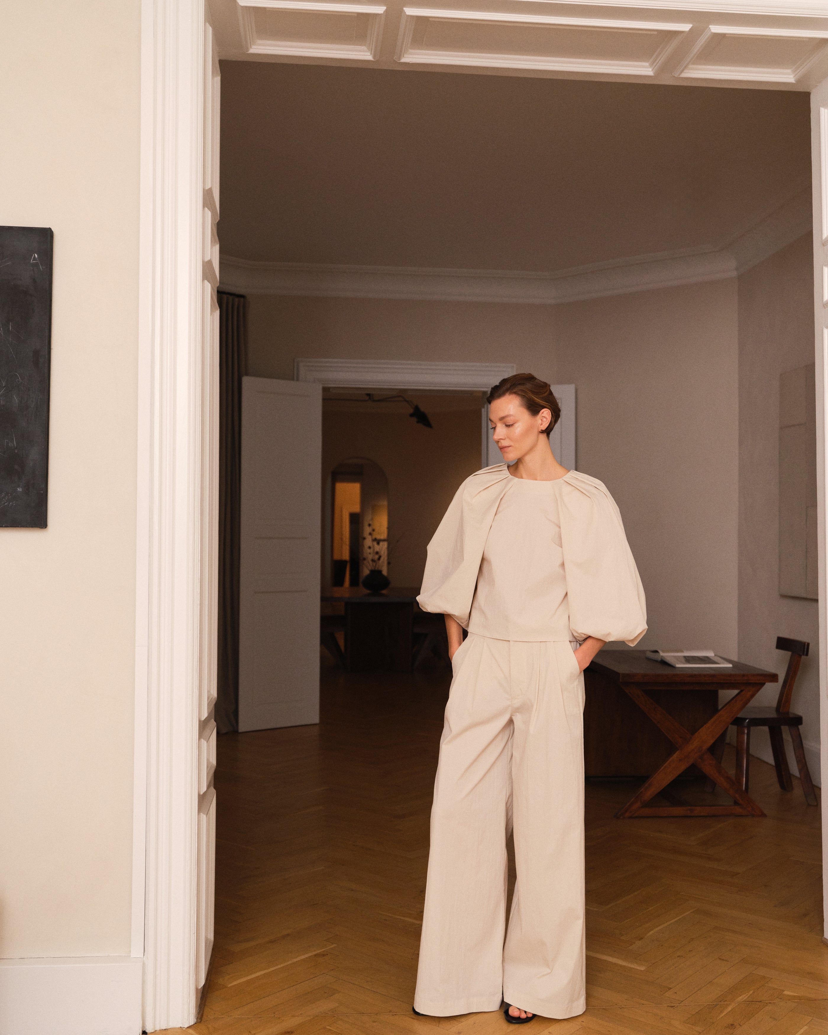 ATELIER TAKTIL - TANIA TAILORED BUKSER VANILLA