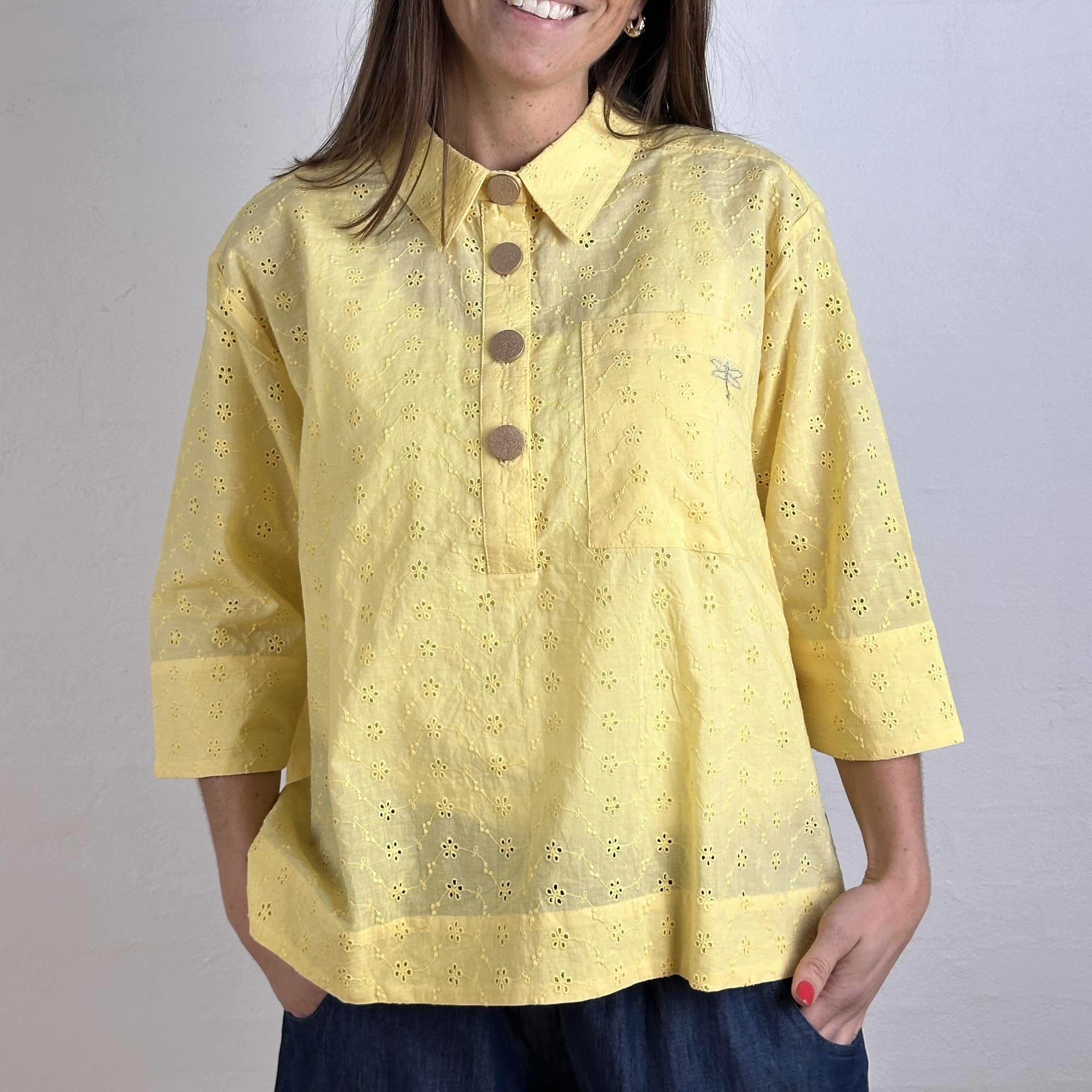 GASPAR - PORTO BRODERI ANGLAISE YELLOW