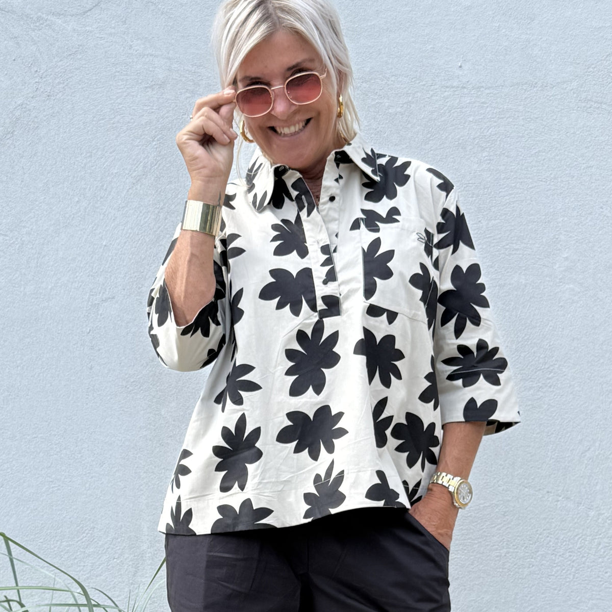 GASPAR - PORTO BLUSE BIG FLOWER