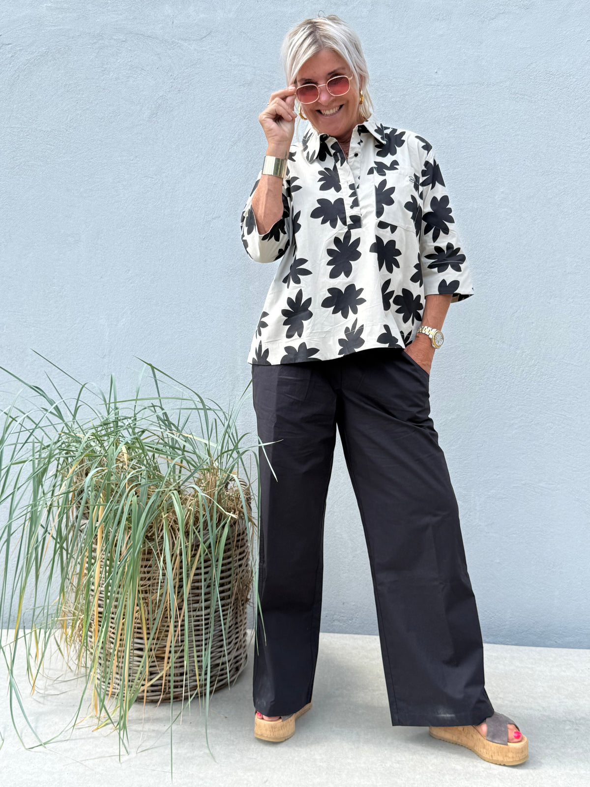 GASPAR - PORTO BLUSE BIG FLOWER