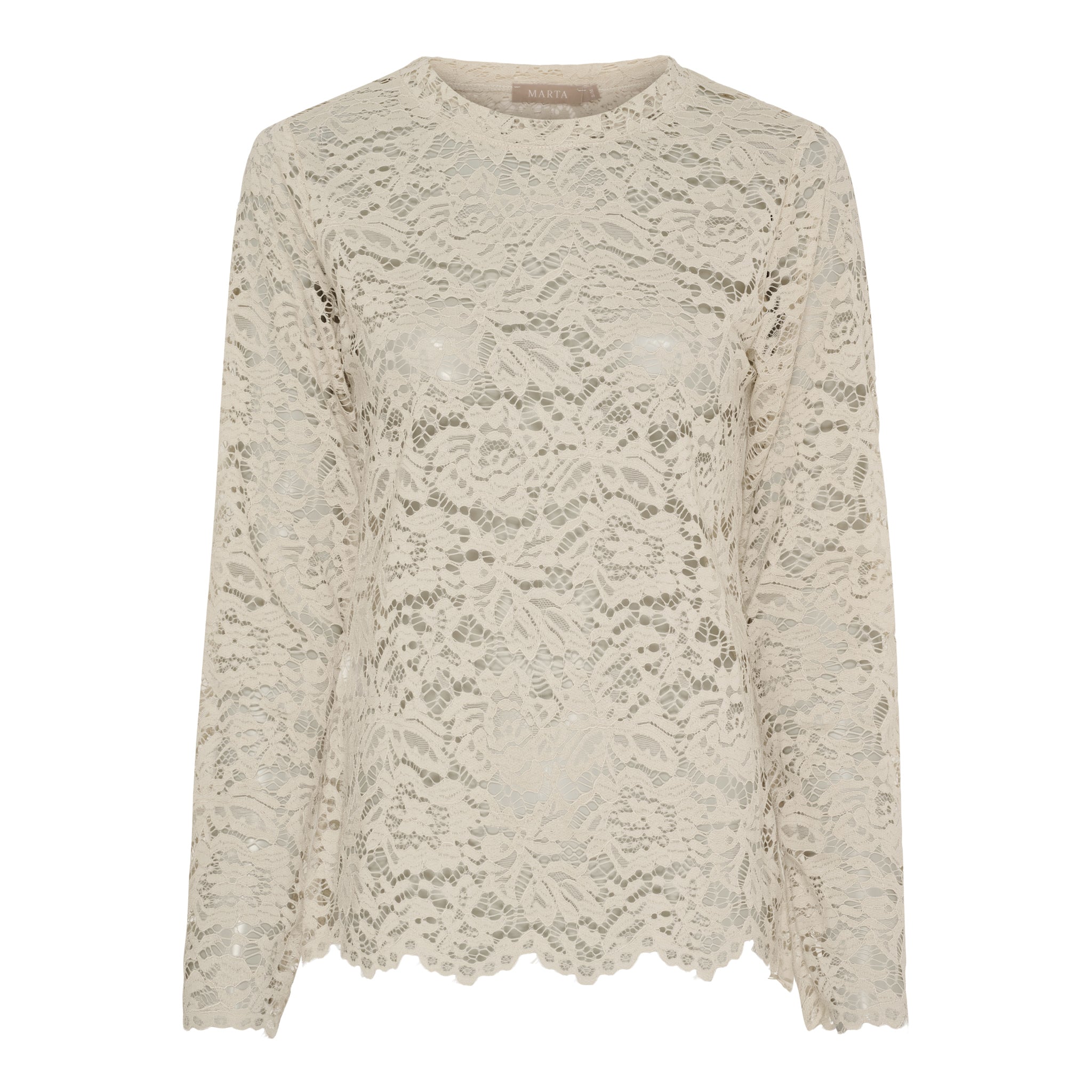 MARTA - MILLEY LS BLONDE BLUSE BEIGE