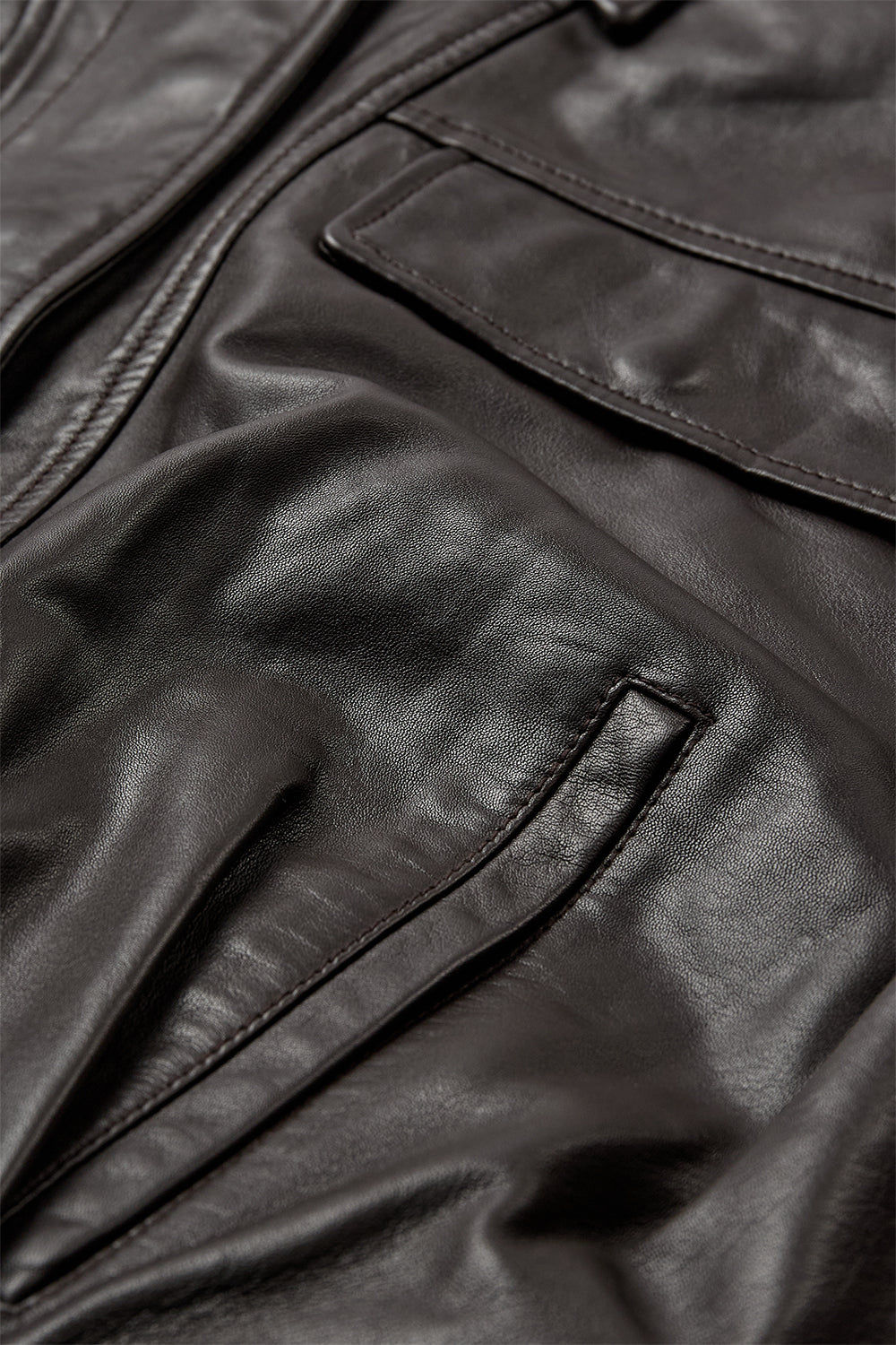 ATELIER TAKTIL - LILY LÆDER JAKKE ESPRESSO BROWN