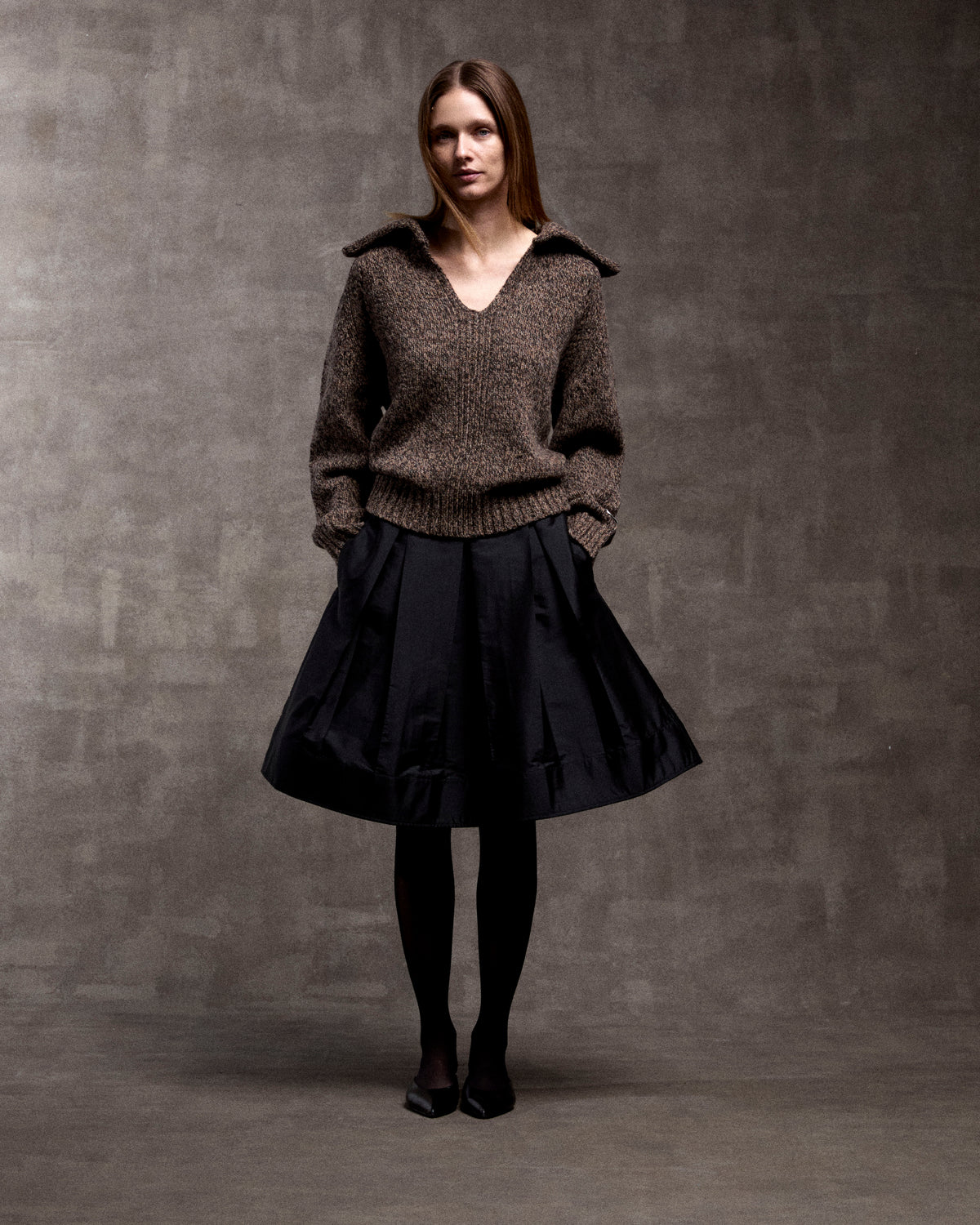 ATELIER TAKTIL - SKYE NEDERDEL SORT