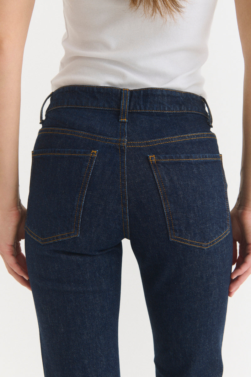 BASIC APPAREL - EVY RINSE WASH JEANS RAW DENIM