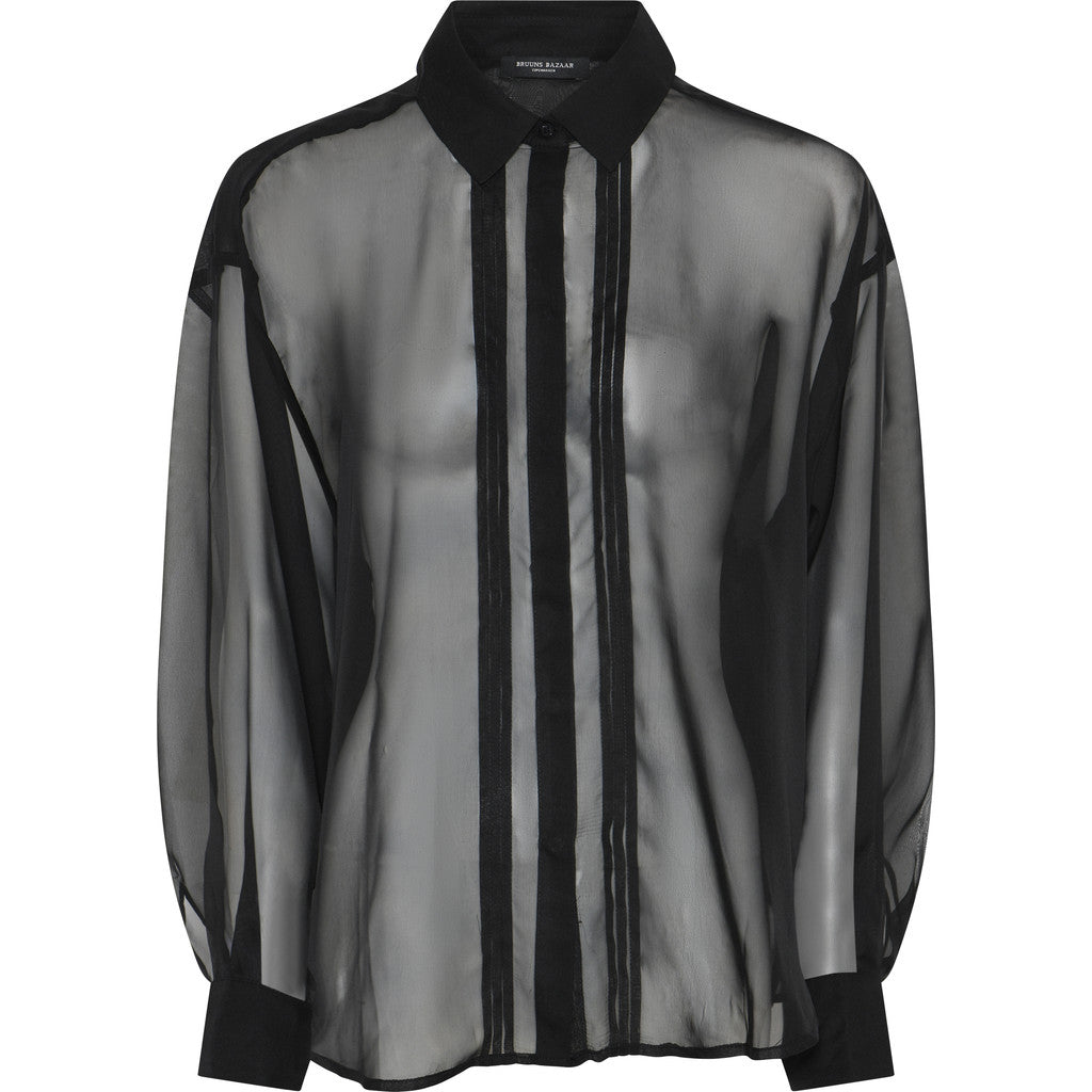 BRUUNS BAZAAR - LOUAS SKJORTE SORT