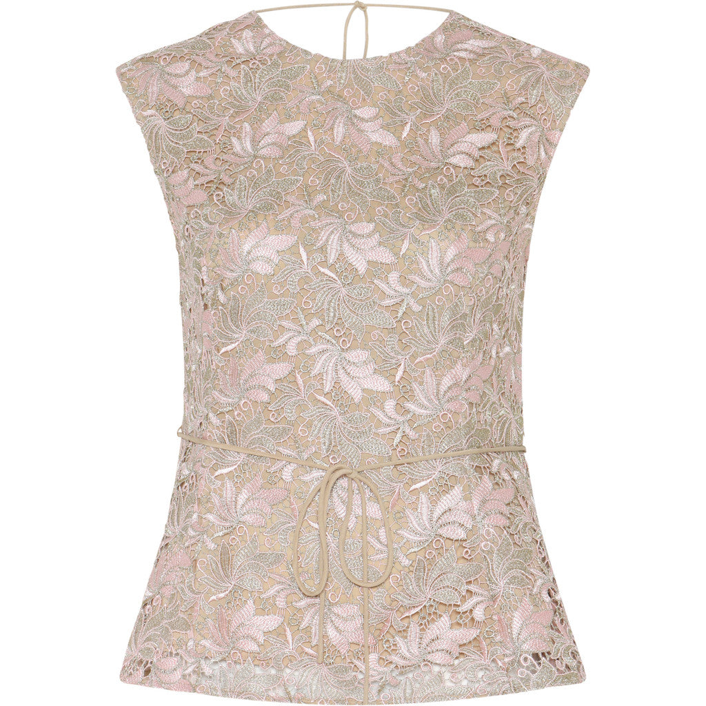 BRUUNS BAZAAR - ORIIA BLUSE ROSE GOLD FLOWER