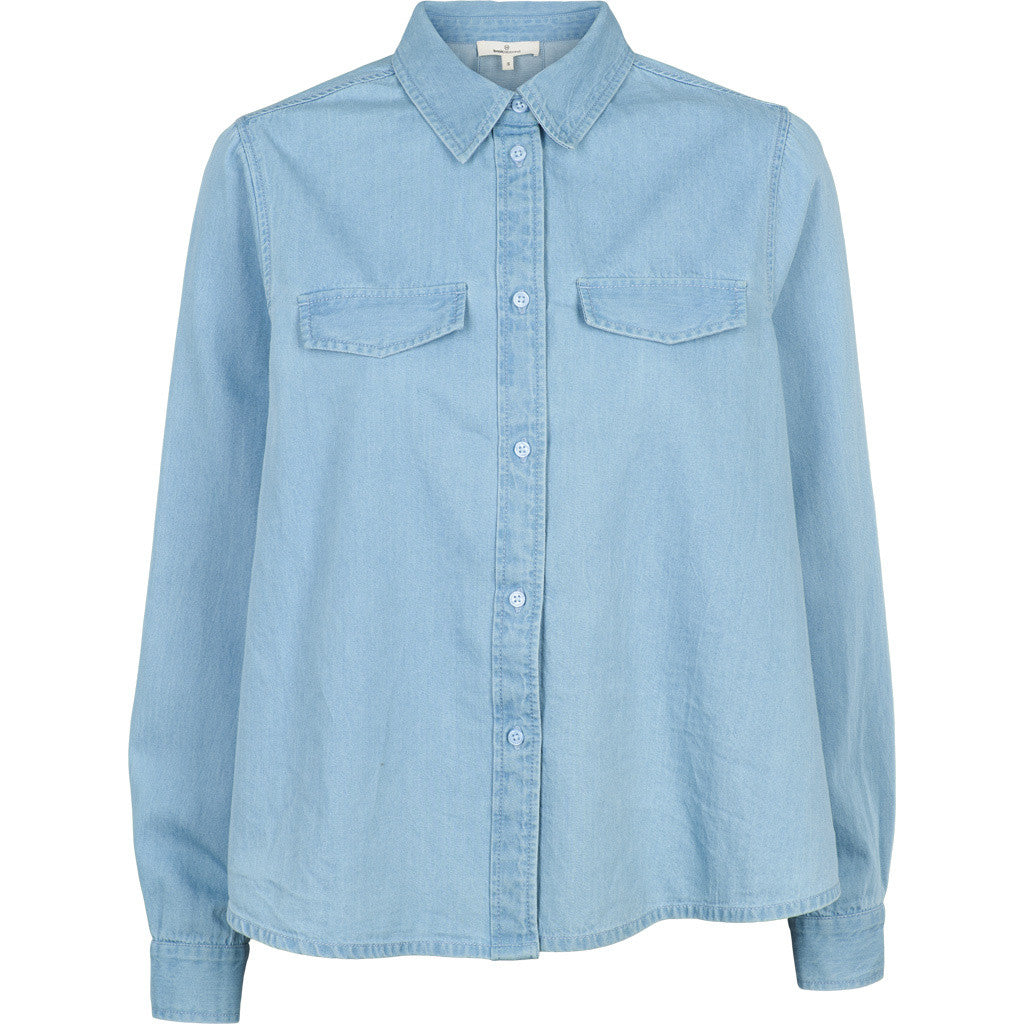 BASIC APPAREL - CODY SKJORTE LIGHT WASH