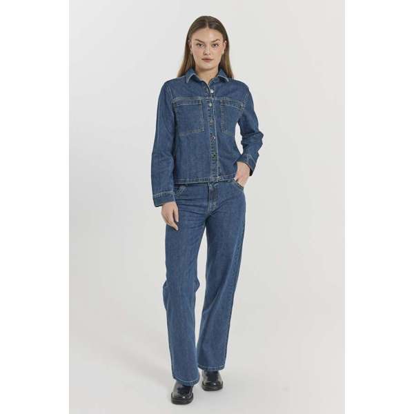 FREEQUENT - RINNA BUKSER MEDIUM BLUE DENIM