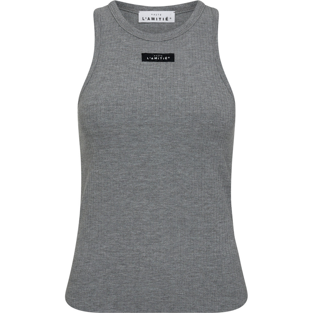 HAUTE L'AMITIE - RIB BADGE TANK TOP GREY