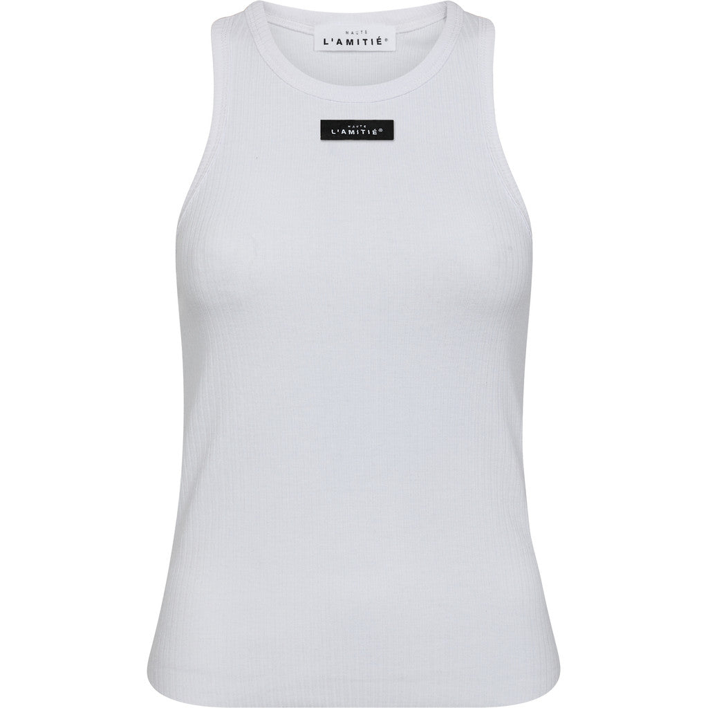 HAUTE L'AMITIE - RIB BADGE TANK TOP HVID