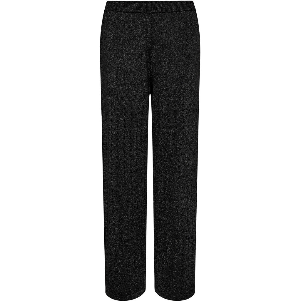 HAUTE L'AMITE - HOLE LUREX KNIT BUKSER SORT