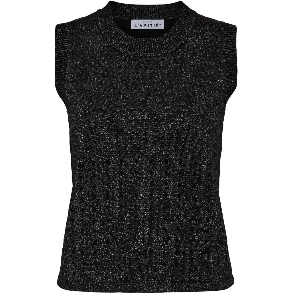 HAUTE L'AMITE - HOLE LUREX KNIT TOP SORT