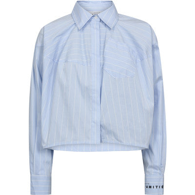 HAUTE L'AMITIE - SOPHIE STRIPE SKJORTE PALE BLUE