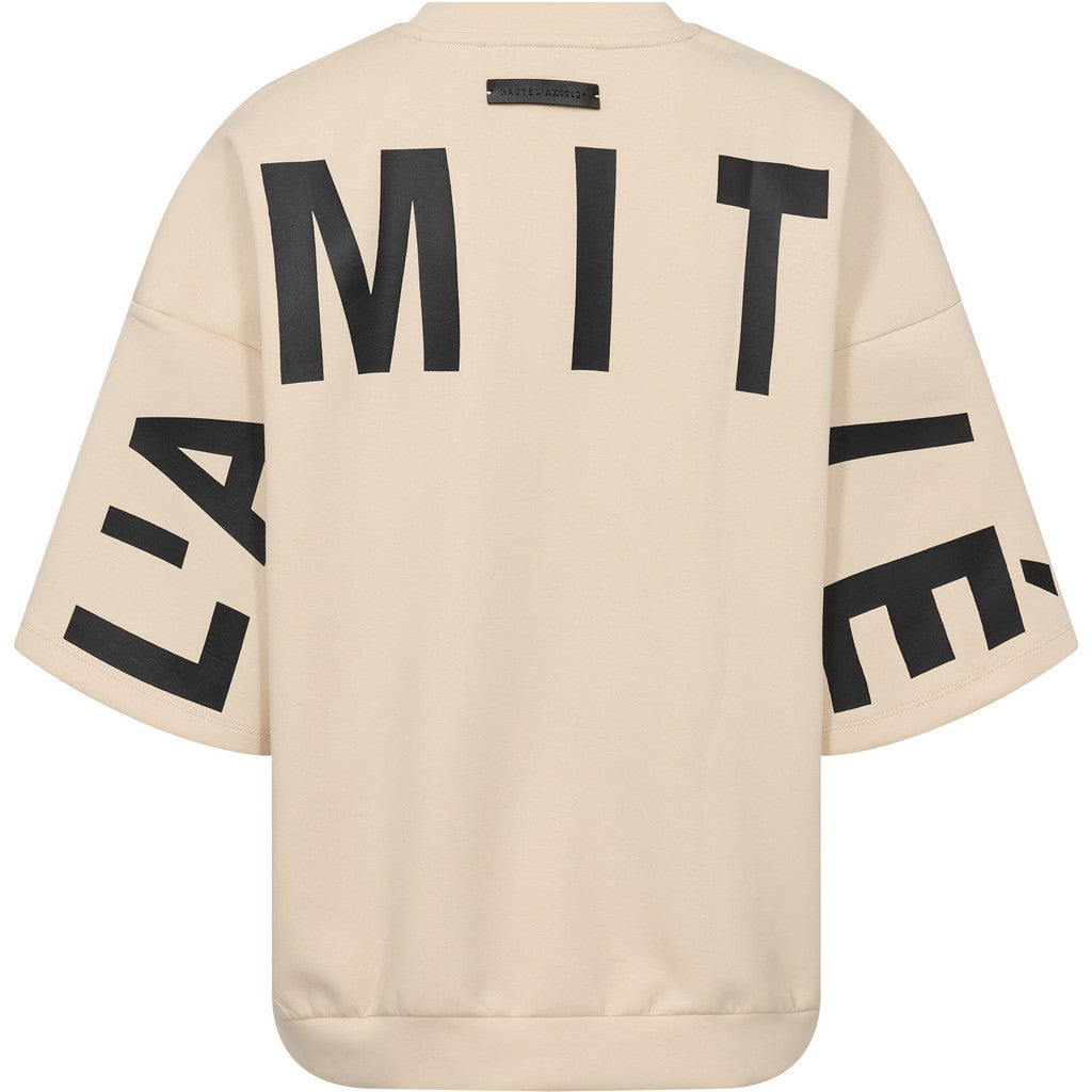 HAUTE L'AMITIE - MAXI LOGO SWEAT PEARL/BLACK