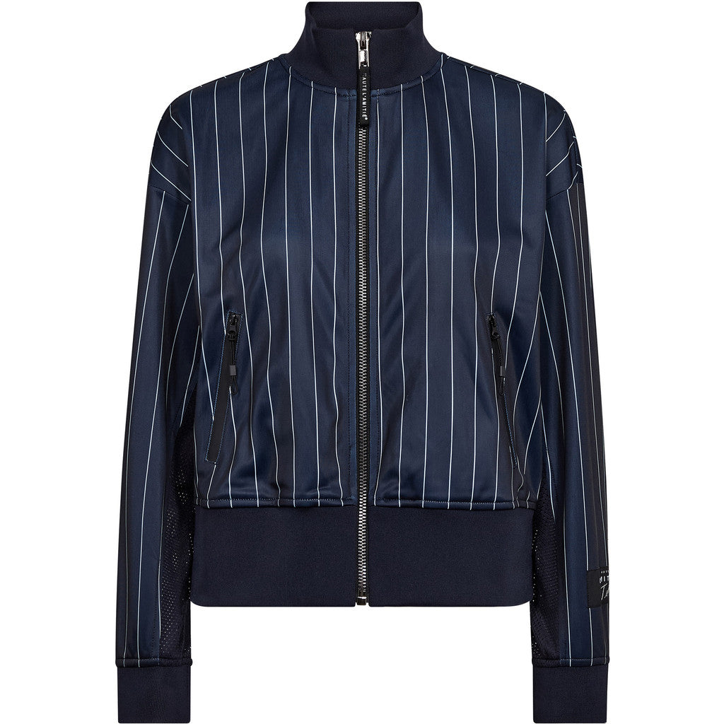 HAUTE L'AMITIÈ - PIN STRIPE ZIP SWEAT NAVY