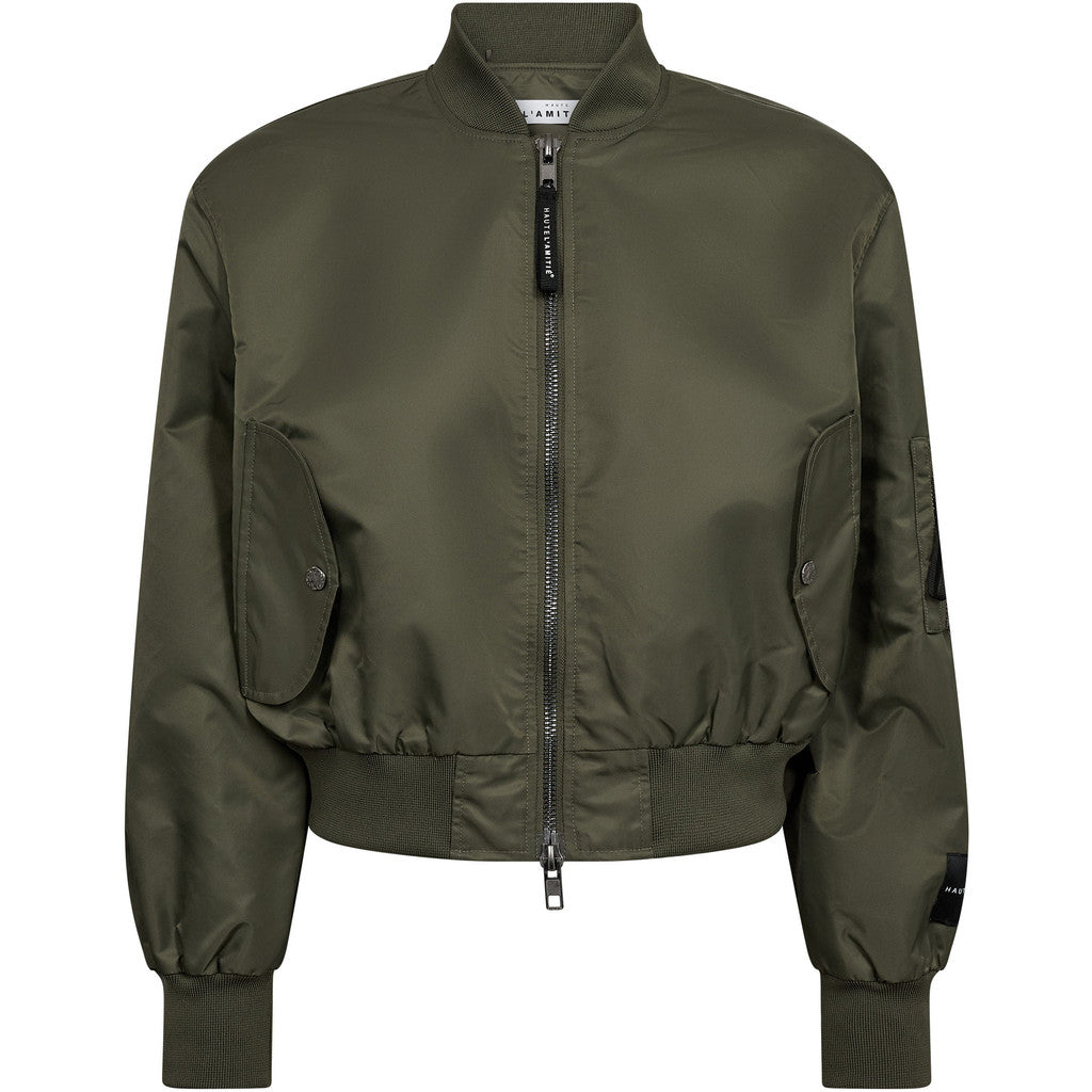 HAUTE L'AMITIE - SALLY CROP BOMBER JAKKE ARMY