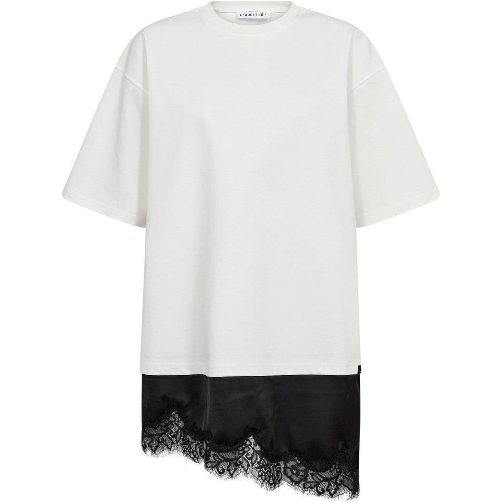 HAUTE L'AMITIE - LOOSE MIX LINGERIE TOP OFF-WHITE
