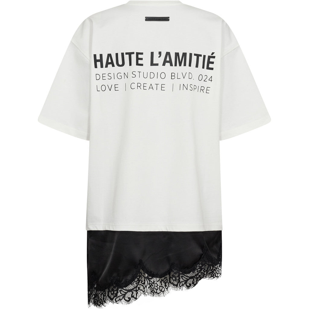 HAUTE L'AMITIE - LOOSE MIX LINGERIE TOP OFF-WHITE