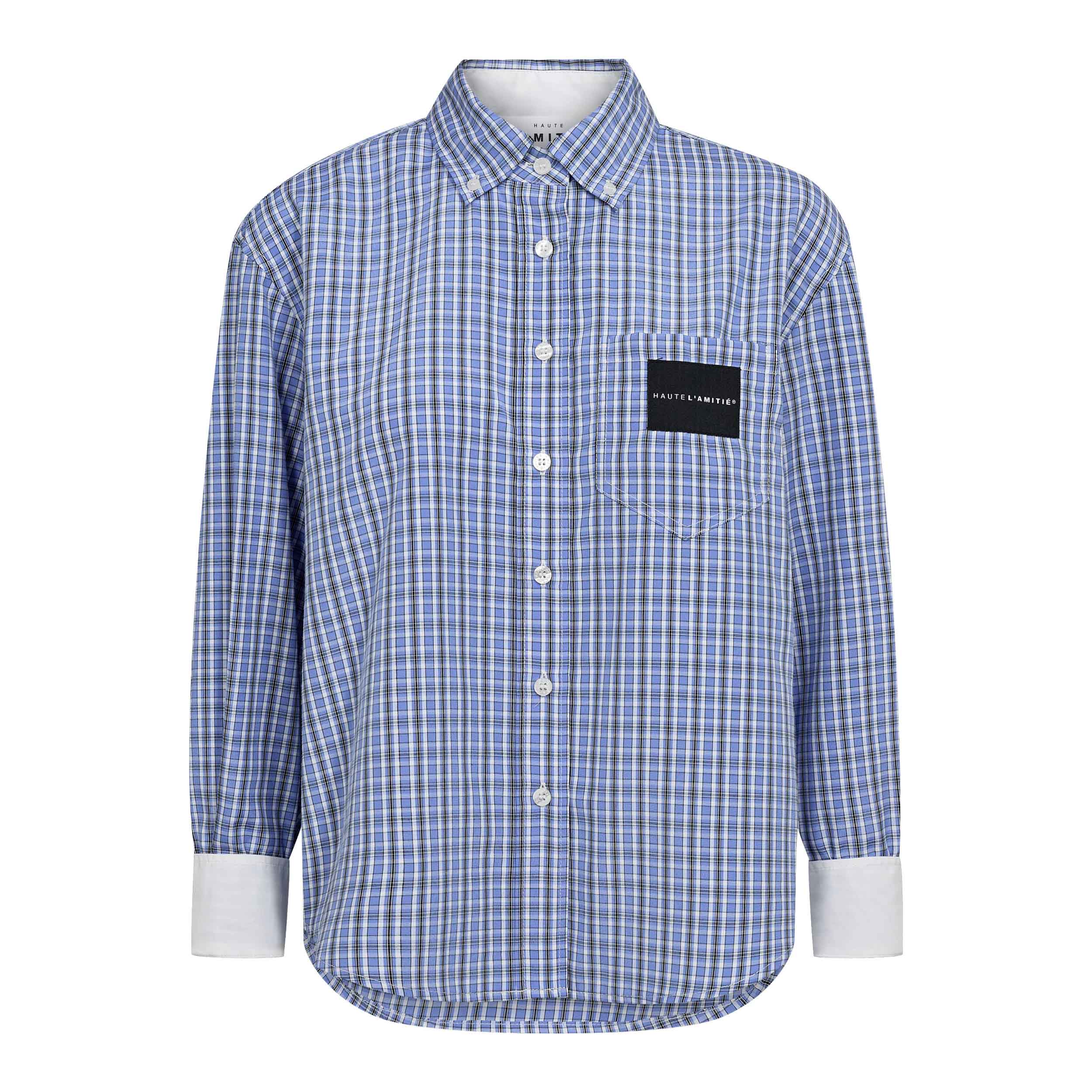 HAUTE L'AMITIE - CONTRAST COLOR SKJORTE BLUE