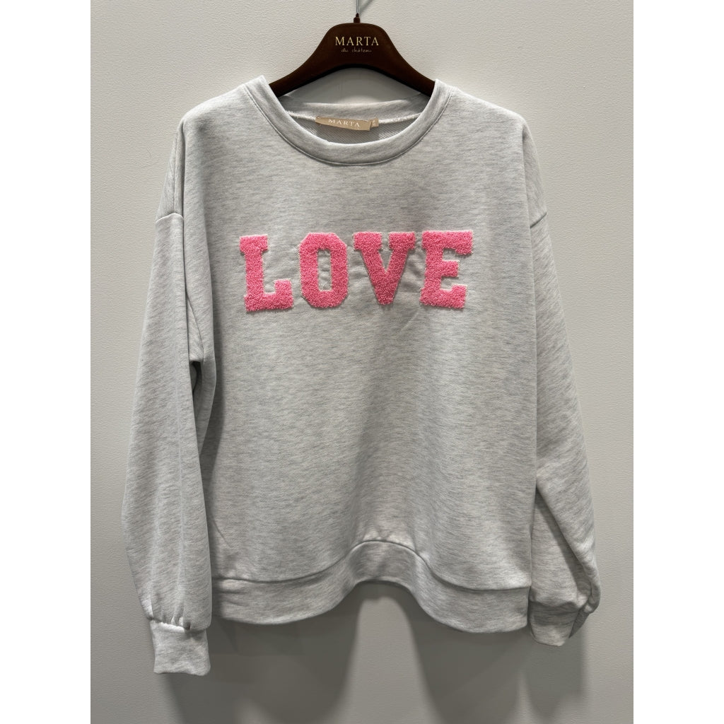 MARTA - JESSA SWEATSHIRT LIGHT GREY MELANGE