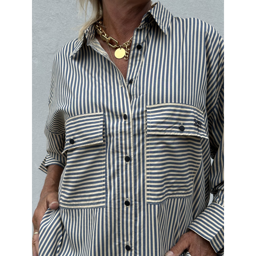 GASPAR - SEVILLA STRIPE SKJORTE BLUE