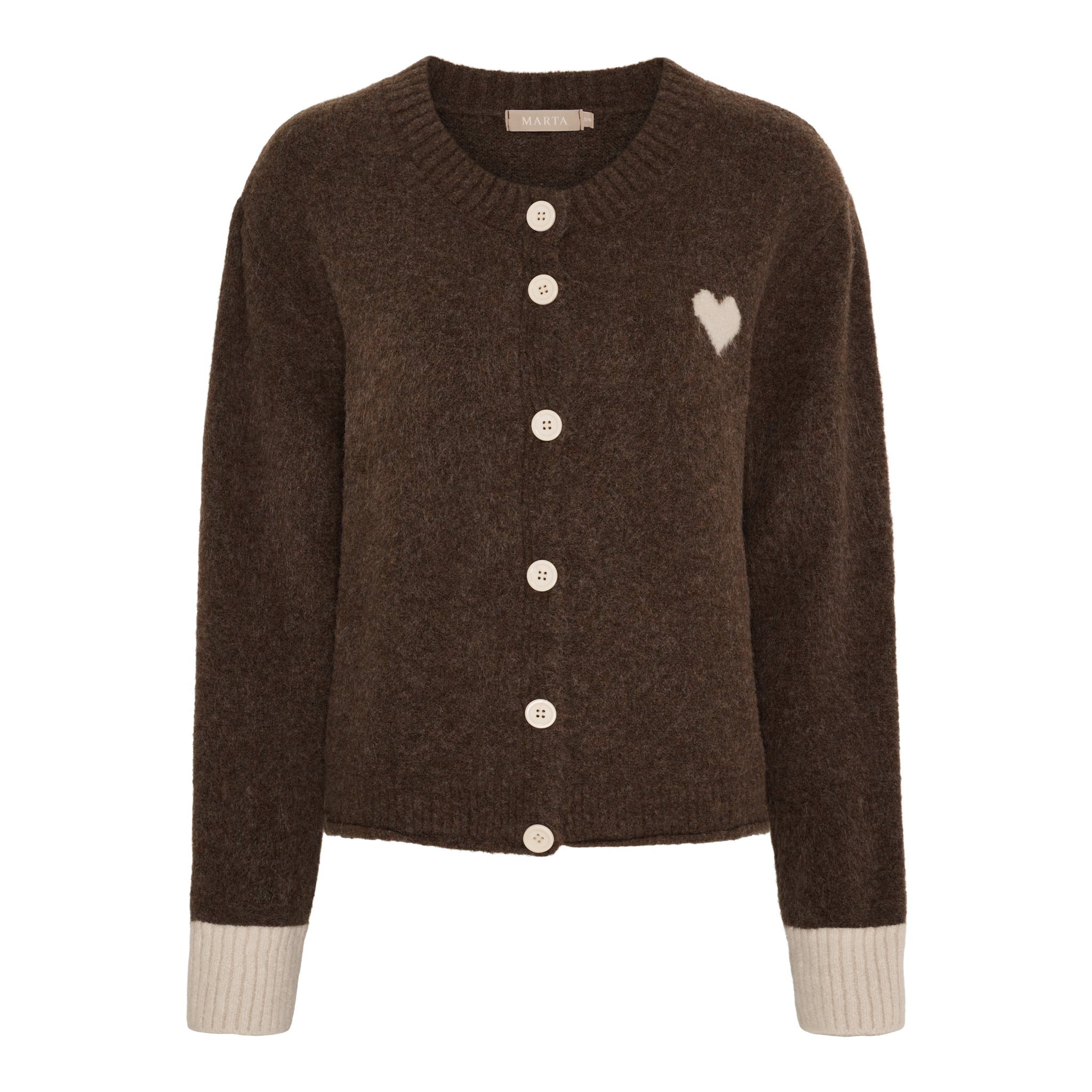 MARTA - CALLA STRIK CARDIGAN MORO/BEIGE