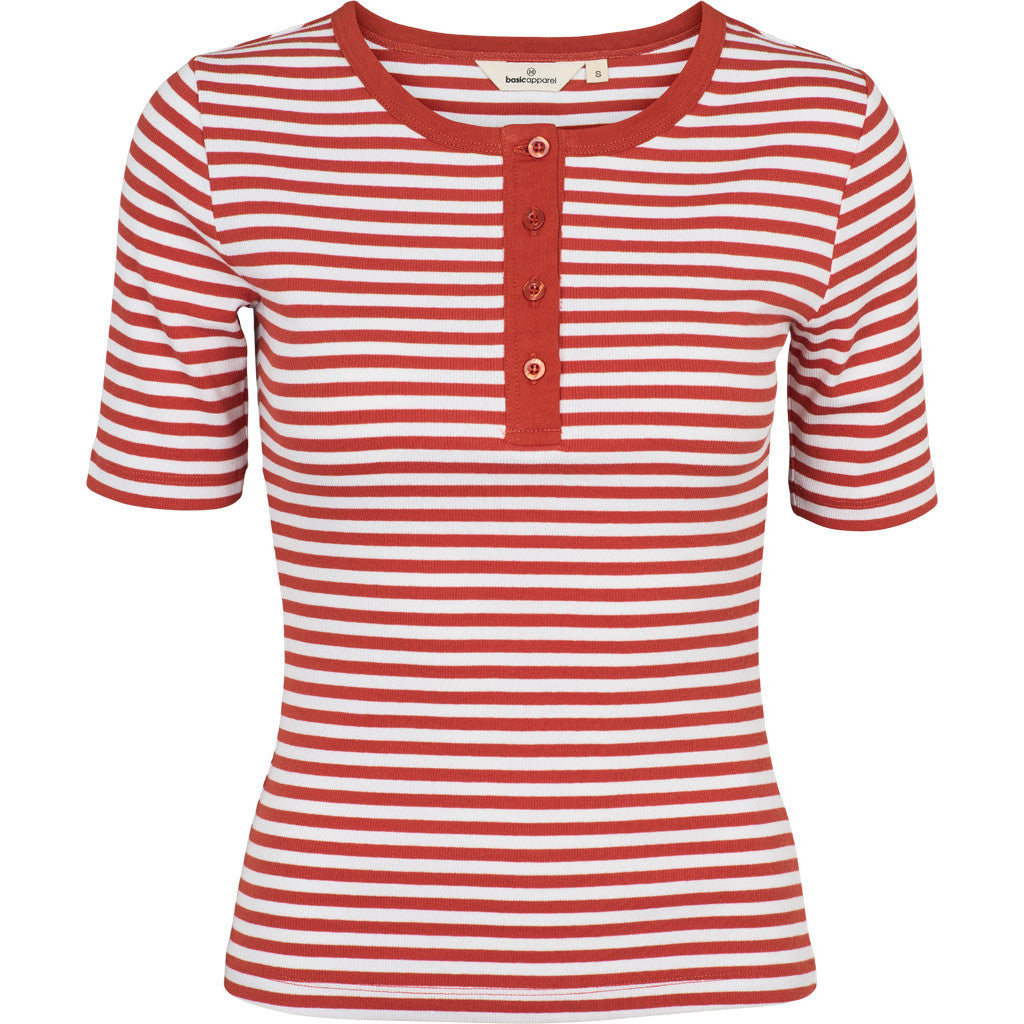 BASIC APPAREL - LUDMILLA SS STRIPE GRANDDAD ROIBUS