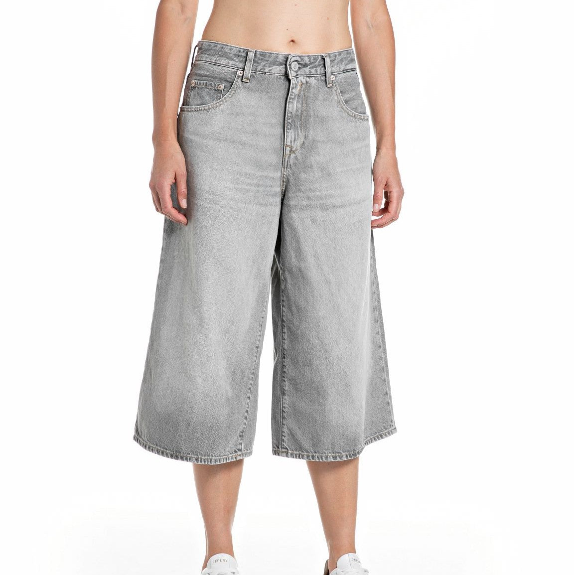 REPLAY - VIVYETTE BUKSER LIGHT GREY