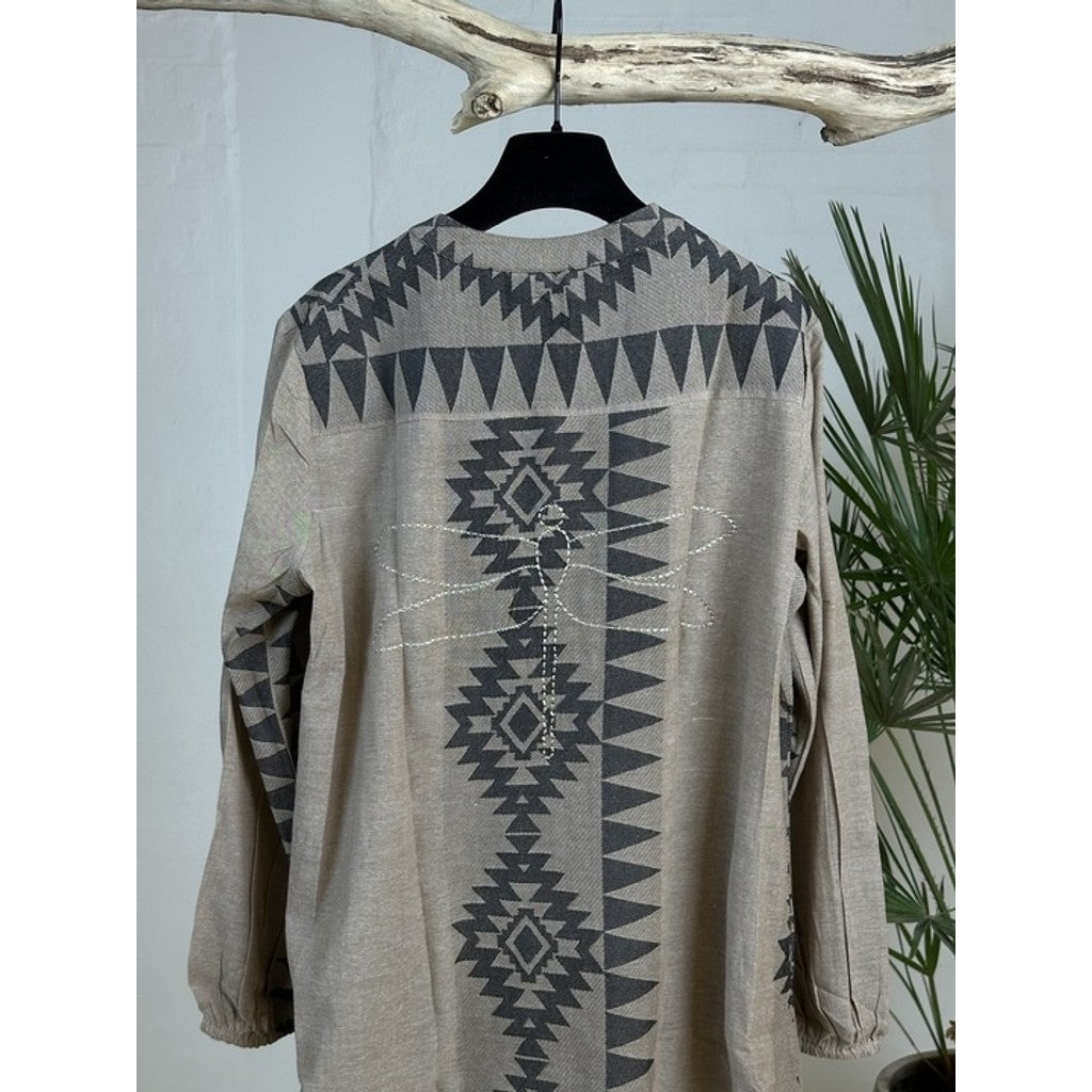 GASPAR - LUNA JACQUARD KJOLE DARK SAND