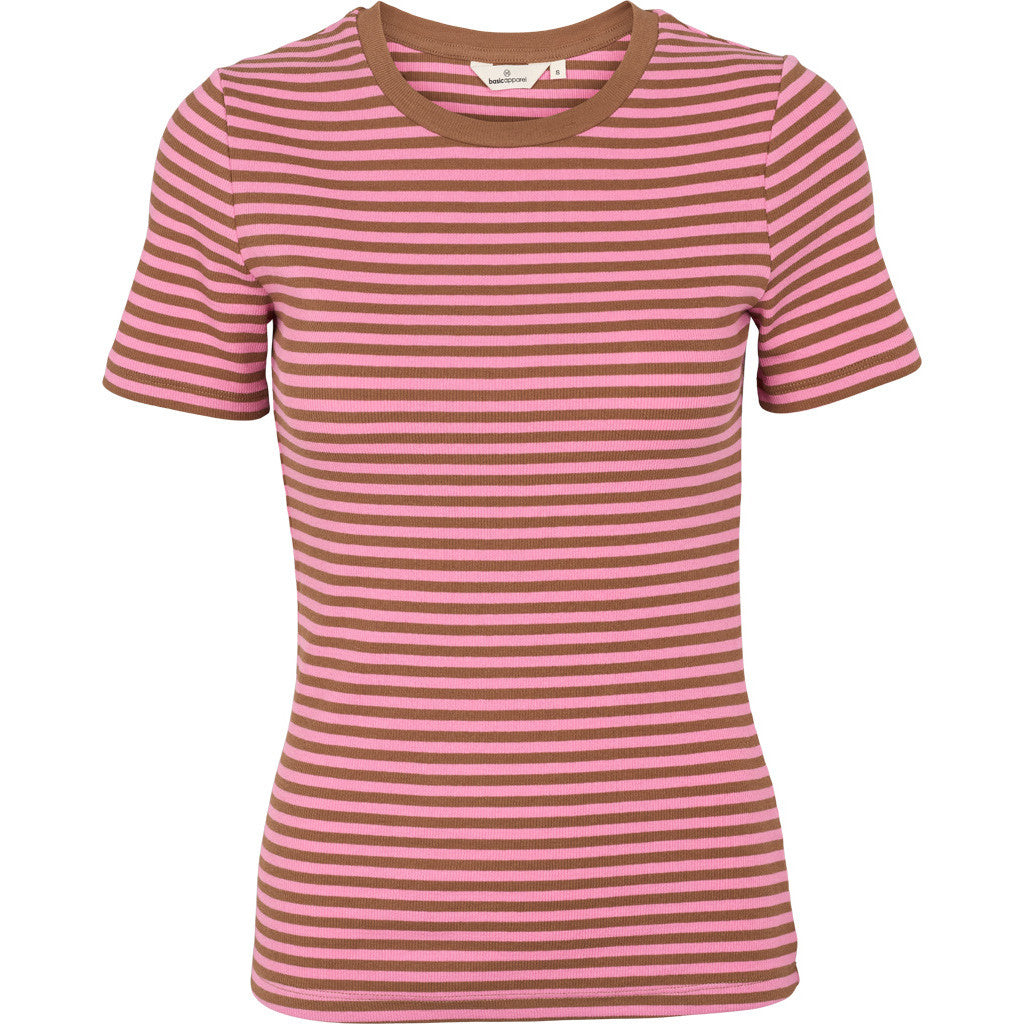 BASIC APPAREL - LUDMILLA SS CASHMERE ROSE/NUTHATCH