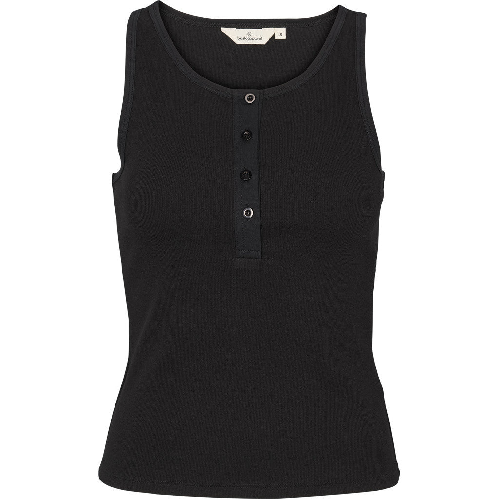 BASIC APPAREL - LUDMILLA GRANDDAD TANK TOP BLACK