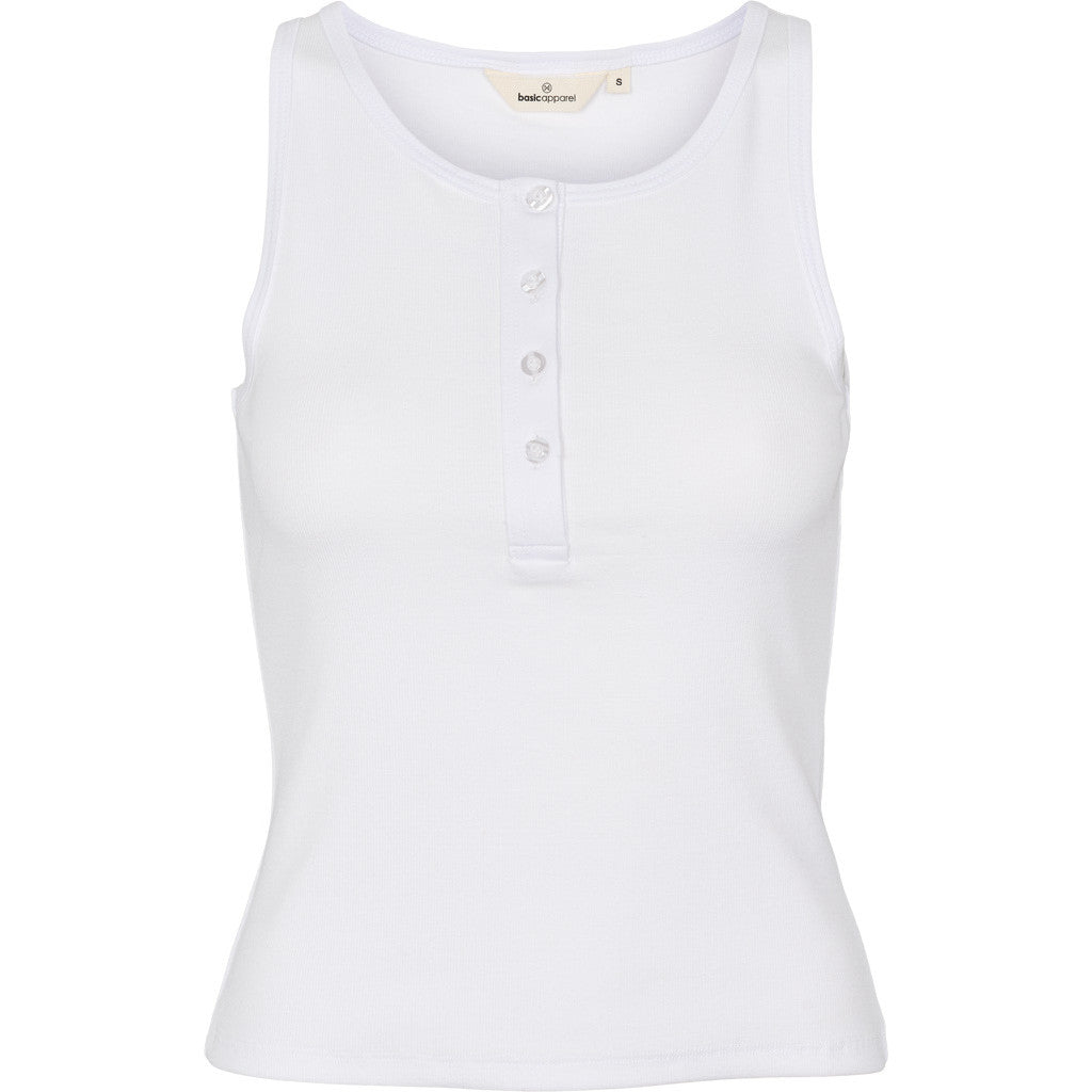 BASIC APPAREL - LUDMILLA GRANDDAD TANK TOP WHITE