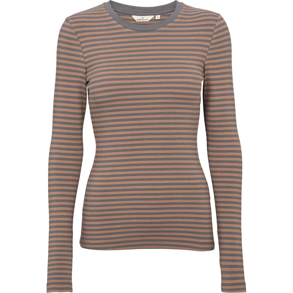 BASIC APPAREL - LUDMILLA T-SHIRT PORTABELLA/POPPY SEED
