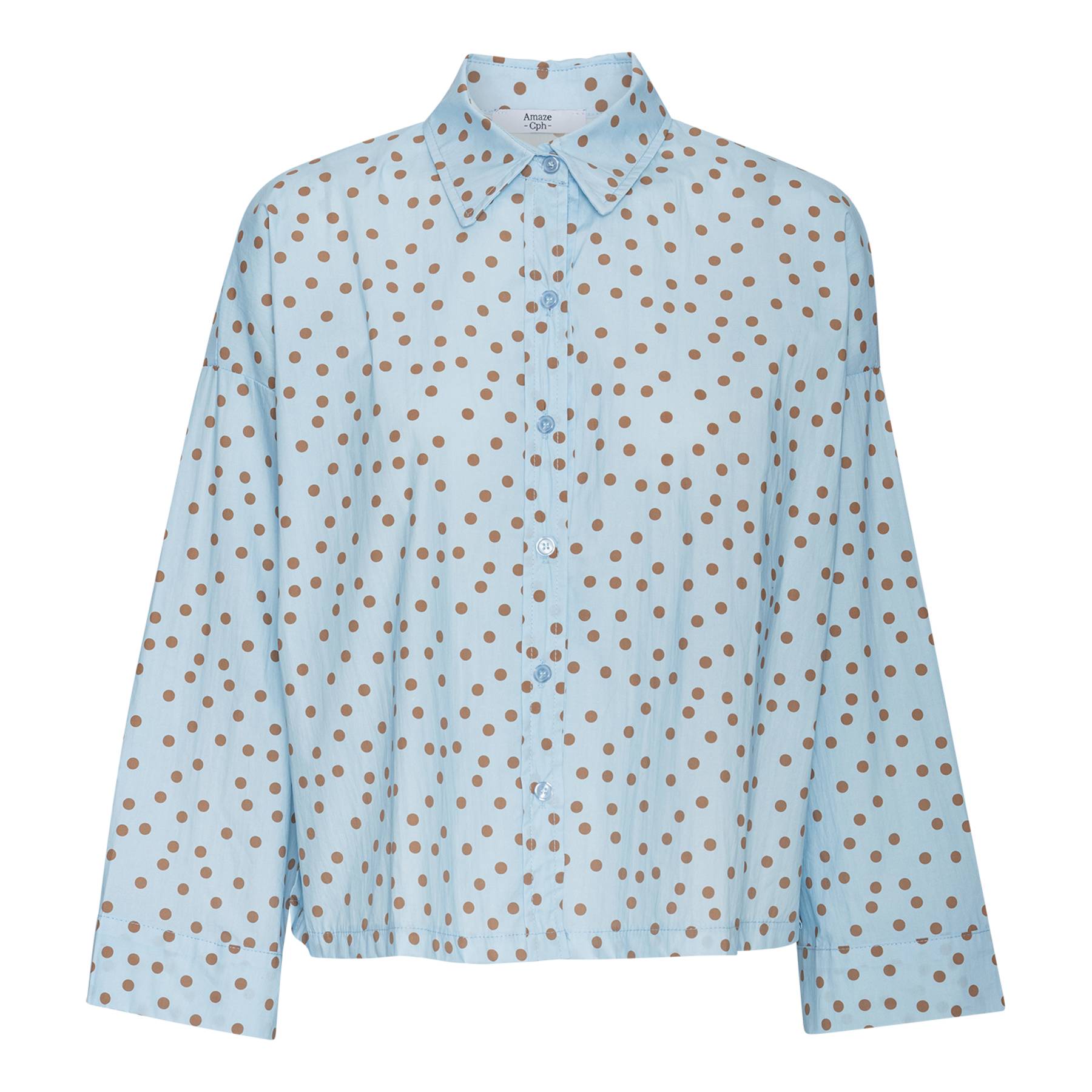 AMAZE CPH - AMBER SKJORTE LIGHT BLUE DOT