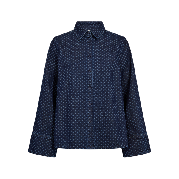 FREEQUENT - RINNA SKJORTE DARK BLUE DENIM