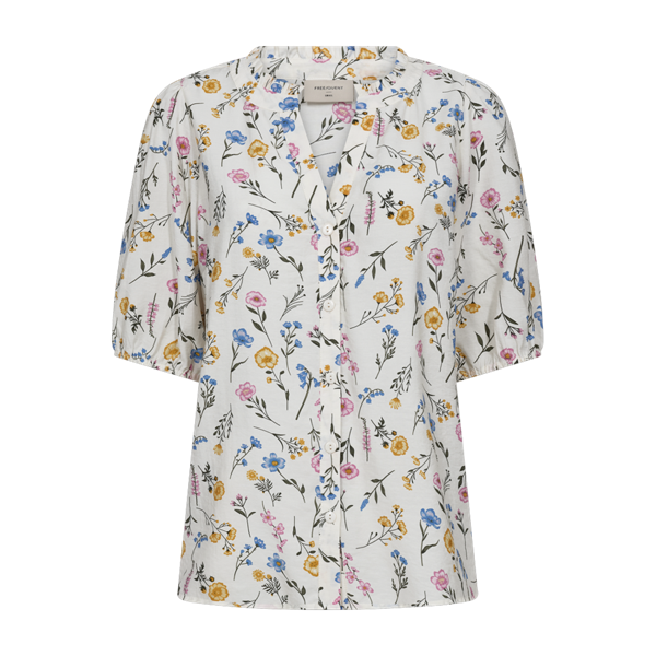 FREEQUENT - MOLLI SKJORTE STAR OFF WHITE/GOLDEN HAZE