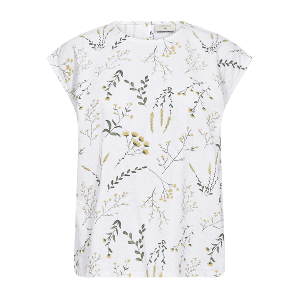 FREEQUENT - LALUNA BLUSE WHITE/GOLDEN HAZE
