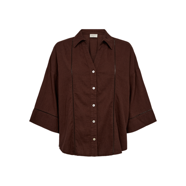 FREEQUENT - ALUNA BLUSE COFFEE BEAN