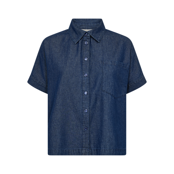 FREEQUENT - RONDA SKJORTE DARK BLUE DENIM