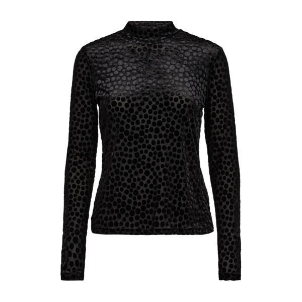 FREEQUENT - ISKA MESH BLOUSE BLACK