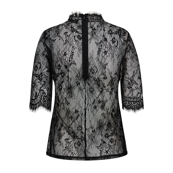 COPENHAGEN MUSE - LEA BLONDE BLUSE SORT