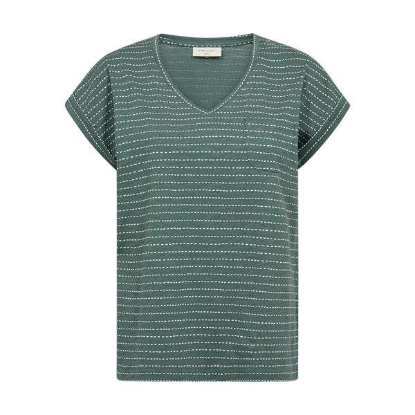 FREEQUENT - VIVA T-SHIRT DARK FOREST/OFF WHITE