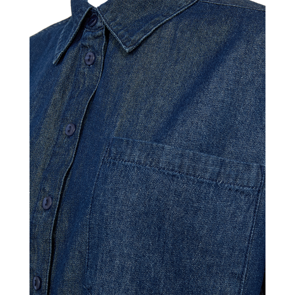 FREEQUENT - RONDA SKJORTE DARK BLUE DENIM