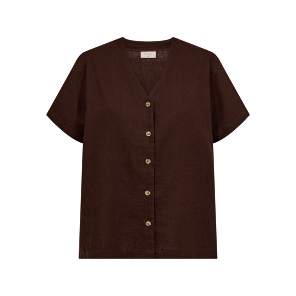 FREEQUENT - LAVA HØR BLUSE COFFEE BEAN