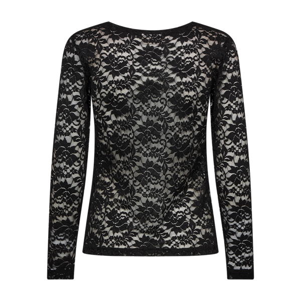 FREEQUENT - SALDO LACE BLUSE SORT